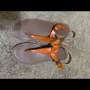 Brown leather sandals